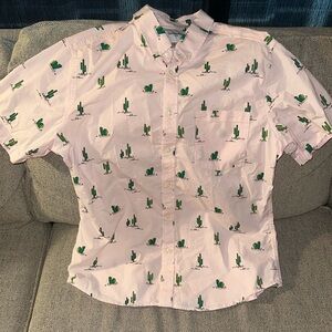 Casual Button up shirt - cactus theme!
